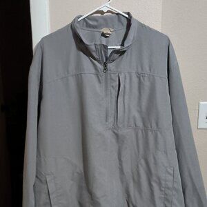 Duluth Trading 1/2 Zip Long Sleeve Pullover Windbreaker Men Size XL Gray